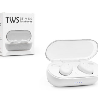 TWS sztereó Bluetooth headset v5.0 + töltő dokkoló - TWS EP011 Earphone - white