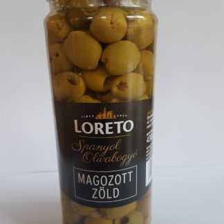 Loreto zöld magozott olivabogyó 