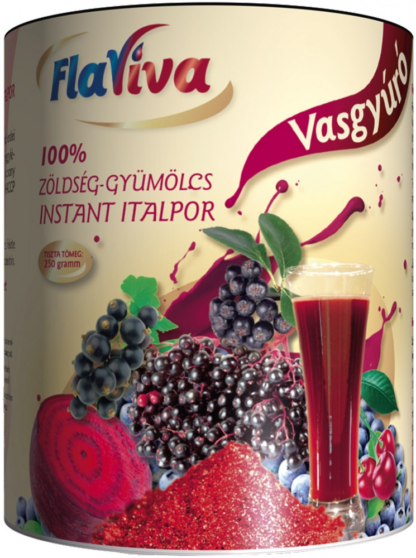FlaViva Vasgyúró - 100% zöldség-gyümölcs instant italpor (250g)