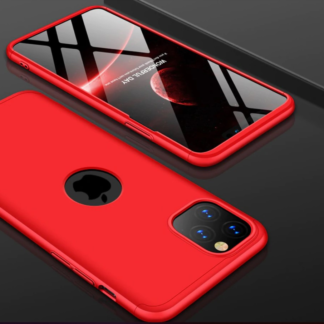 iPhone 11 pro 360°-os piros tok +üvegfólia