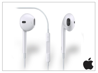 Apple iPhone 3G/3GS/4/4S/5/5S/5C/SE/6/6S eredeti távirányítós, sztereó headset mikrofonnal - MD827ZM/A - MNHF2ZM/A - fehér (ECO csomagolás)
