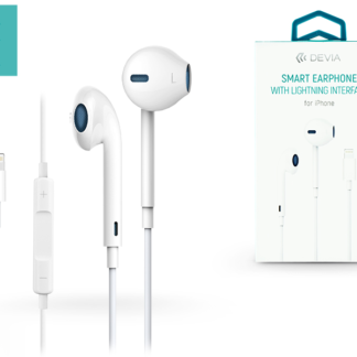 Devia sztereó felvevős fülhallgató - Lightning and Bluetooth - Devia Smart Earpods for iPhone - white