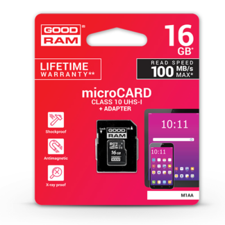 16 GB microSDHC™ UHS-I U1 Class 10 memóriakártya 100/10 + SD adapter
