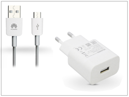 Huawei gyári USB hálózati töltő adapter + micro USB adatkábel - 5V/2A és 9V/2A - Quick Charge AP32  HW-059200EHQ white (ECO csomagolás)