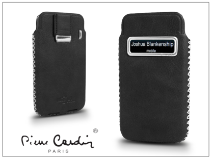 Pierre Cardin valódi bőrtok - Apple iPhone 4/4S - Type-4 - fekete