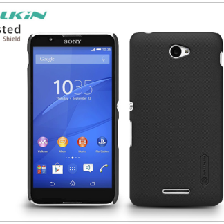 Sony Xperia E4 (E2104/E2105) hátlap képernyővédő fóliával - Nillkin Frosted Shield - fekete