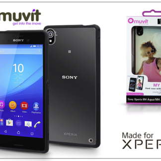 Sony Xperia M4 Aqua (E2303/E2306/E2353)/Xperia M4 Aqua Dual (E2312/E2333/E2363) hátlap - Made for Xperia Muvit My Frame - black/clear