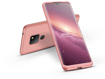 Huawei Mate 20 hátlap - GKK 360 Full Protection 3in1 - rose gold