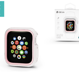 Apple Watch 4 védőtok - Devia Dazzle Series 44 mm - fehér/pink