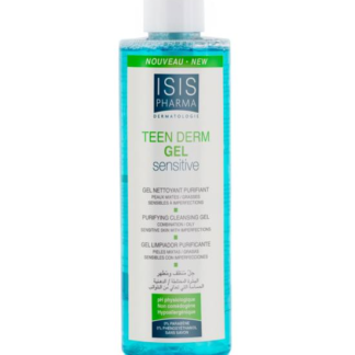 Isispharma Teen Derm Gél Sensitive, szappanmentes tisztító gél, zsíros-mitesszeres bőrre 250ml