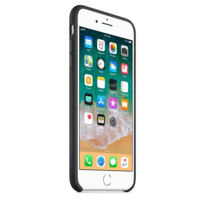 Apple iPhone 8 Plus/7 Plus szilikon h?tlap, Fekete