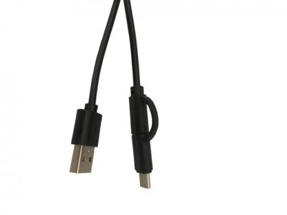 2-in-1 adatk?bel, micro USB+Type-c, 1m, Fekete