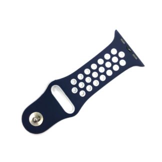 Apple watch szilikon ?rasz?j, 42/44 mm, K?k/Feh?r