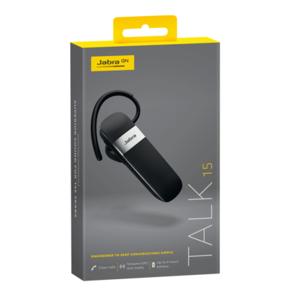 Jabra Talk 15 Bluetooth headset, Fekete