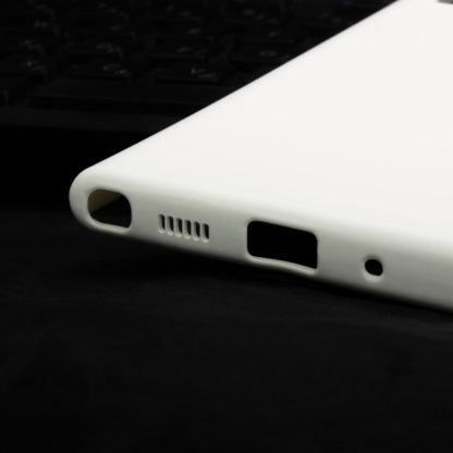 Premium szilikon tok, Samsung Note 10 Plus, Feh?r