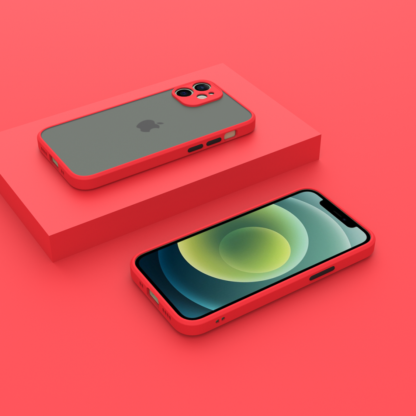 iPhone 12 Mini m?anyag tok, piros, fekete