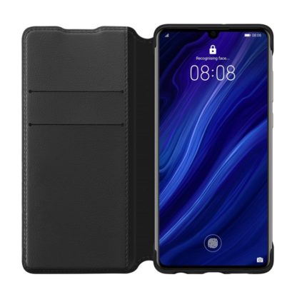 Huawei P30 wallet típusú gyári védőtok, Fekete - Image 4