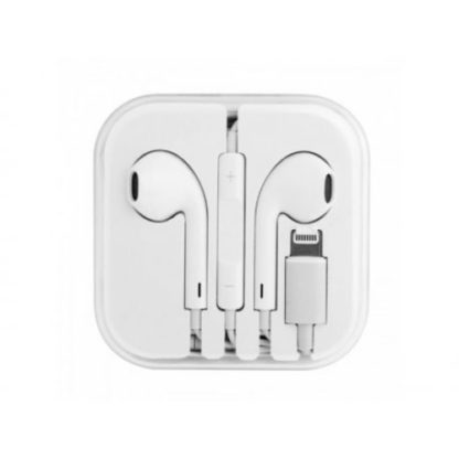 Headset, lightning csatlakozóval, fehér iPhone 7_7plus kompatibilis fülhallgató,