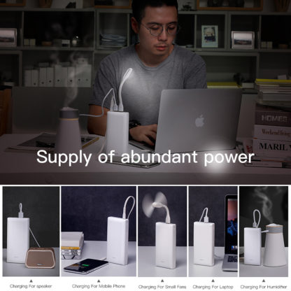 Power Bank 30000 mAh Baseus Mini JA USB / USB-C PD / micro USB / Lightning 3A külső akkumulátor - Fehér - Image 7