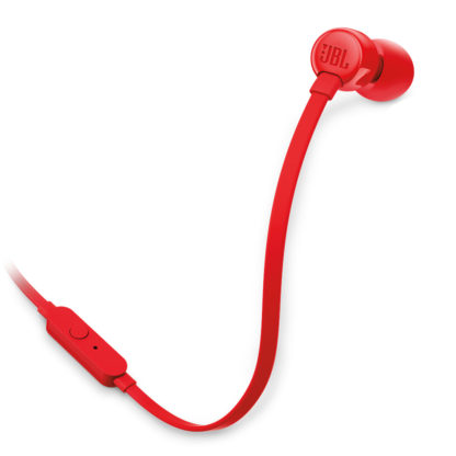 JBL T110 fülhallgató, Mikrofonnal, Piros - Image 2