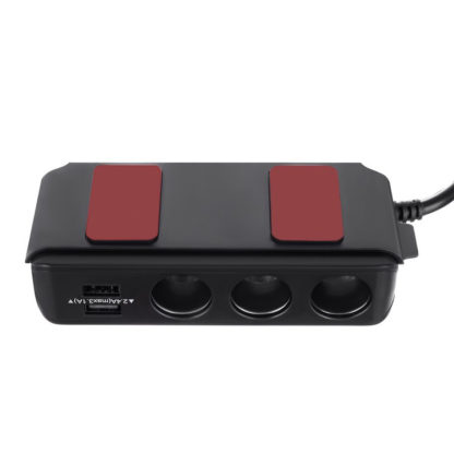 Autós szívargyújtó elosztó 3-as plusz 4 db USB, 12/24V, külön kapcsolható aljzatok - Image 10