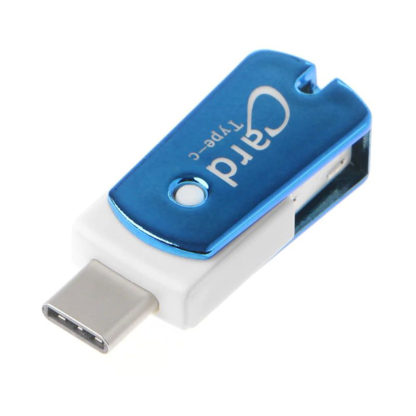 Micro SD kártyaolvasó USB Type C csatlakozó CR09 Kék OTG - Image 5