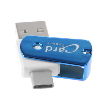 Micro SD kártyaolvasó USB Type C csatlakozó CR09 Kék OTG - Image 4