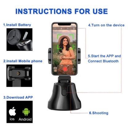 Apai Genie S1 360 fokos objektumkövető telefontartó intelligens fényképezés funkcióval - Image 10
