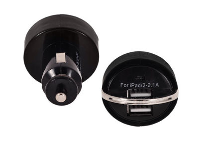 Autós szivargyújtó töltő adapter 2xUSB 3,1A fekete - Image 2