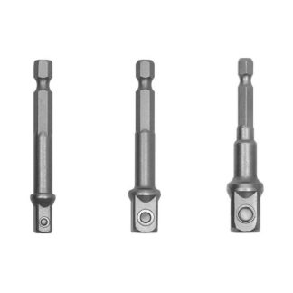 Bit adapter készlet 3db 1/4 "3/8" 1/2 "hüvelyes hatszögű szerszámacél