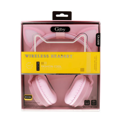 Cicás Bluetooth fejhallgató sztereó rózsaszín