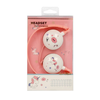 Gyerek fejhallgató Rózsaszín Unicornisos AUDIO EXTRA BASS
