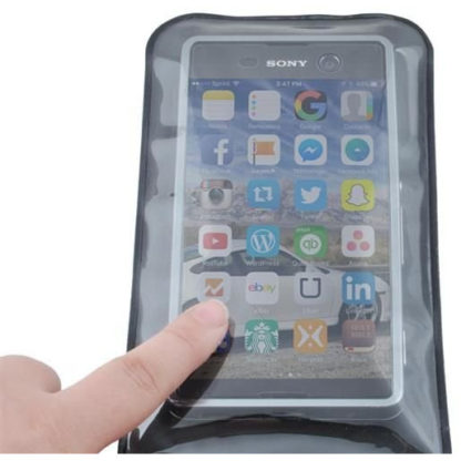 Hóálló, vízálló, víz alatti telefontok mobiltelefonhoz (univerzális), fekete 5,5" - Image 6