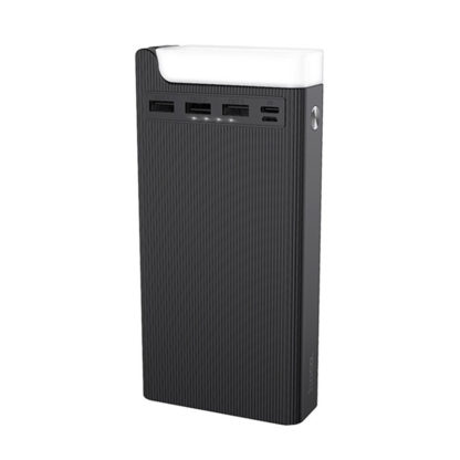 Hoco Power Bank J62 Jove 3xUSB 30000mAh LED lámpával, fekete