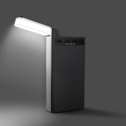 Hoco Power Bank J62 Jove 3xUSB 30000mAh LED lámpával, fekete - Image 3