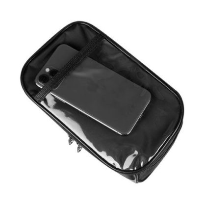 Kormányra rögzíthető kerékpáros táska, telefontartóval 3L
