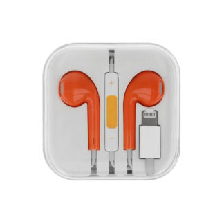 Iphone 7/7Plus/8/8Plus/X MEGA BASS fülhallgató Lightning csatlakozóval narancssárga