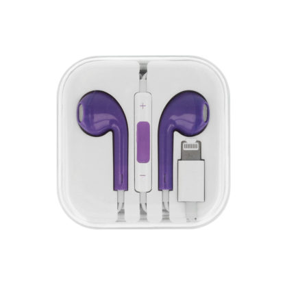 Iphone 7/7Plus/8/8Plus/X MEGA BASS fülhallgató Lightning csatlakozóval lila