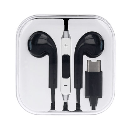 Fülhallgató USB Type C fekete Mega Bass univerzális