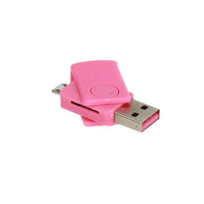 Micro SD kártya olvasó, Micro USB, rózsaszín - Image 3