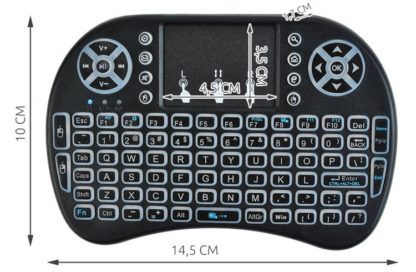 Mini QWERTY Bluetooth billentyűzet  2.4GHz 10 méter  3 féle háttér villágítással Tv-hez, mobiltelfonhoz, tablethez - Image 7
