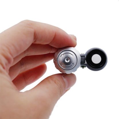 Mini zsebmikroszkóp, LED és UV fény, 60X, ökológiai bőrtok - Image 10