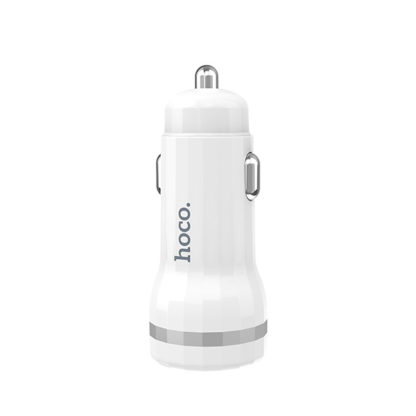 Prémium minőségű HOCO autós töltő Z27 2xUSB 2,4A plusz lightning kábel fehér - Image 6