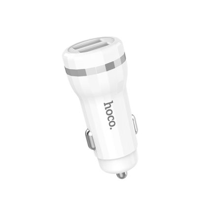 Prémium minőségű HOCO autós töltő Z27 2xUSB 2,4A plusz lightning kábel fehér - Image 8