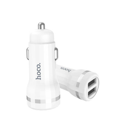 Prémium minőségű HOCO autós töltő Z27 2xUSB 2,4A plusz lightning kábel fehér - Image 11
