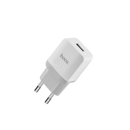Prémium minőségű HOCO hálózati töltő  C22A 1xUSB 2,4A plusz lightning kábel fehér - Image 3