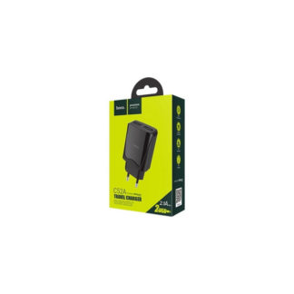 Prémium minőségű HOCO hálózati töltőfej C52A 2xUSB 2,1A fekete