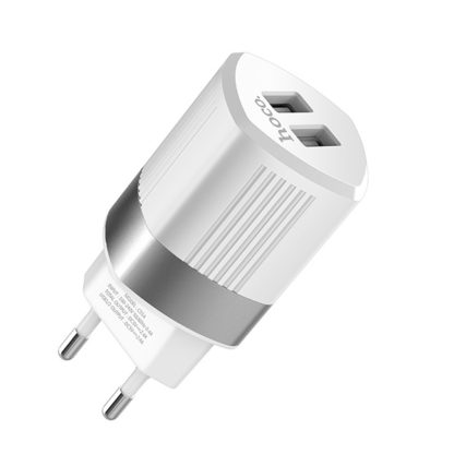 Prémium minőségű HOCO hálózati töltő C55A 2xUSB 2,4A fekete - Image 6
