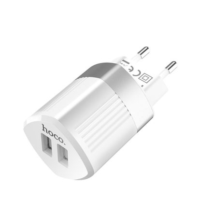 Prémium minőségű HOCO hálózati töltő C55A 2xUSB 2,4A fekete - Image 7