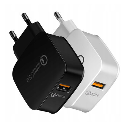 TEL1 gyorstöltő-hálózati töltőfej USB TYPE C+1m fehér töltőkábel - Image 3